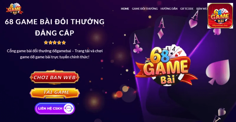 Đăng ký đăng nhập 68 game bài đơn giản, dễ thực hiện